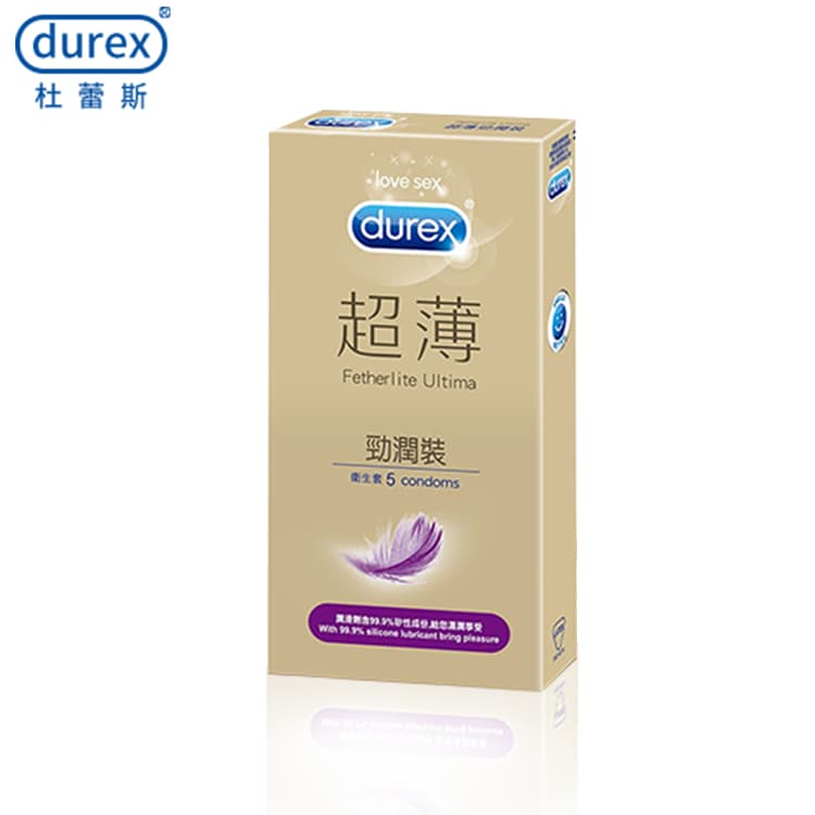 杜蕾斯Durex ‧ 超薄勁潤裝保險套5片裝 E592227