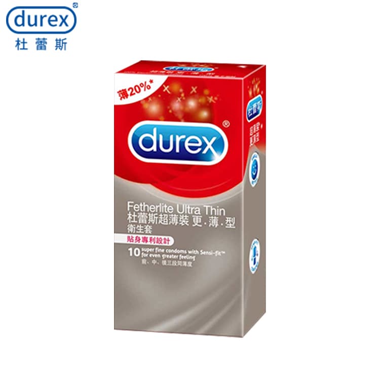 杜蕾斯Durex ‧ 超薄裝保險套更薄型10片裝 E592231
